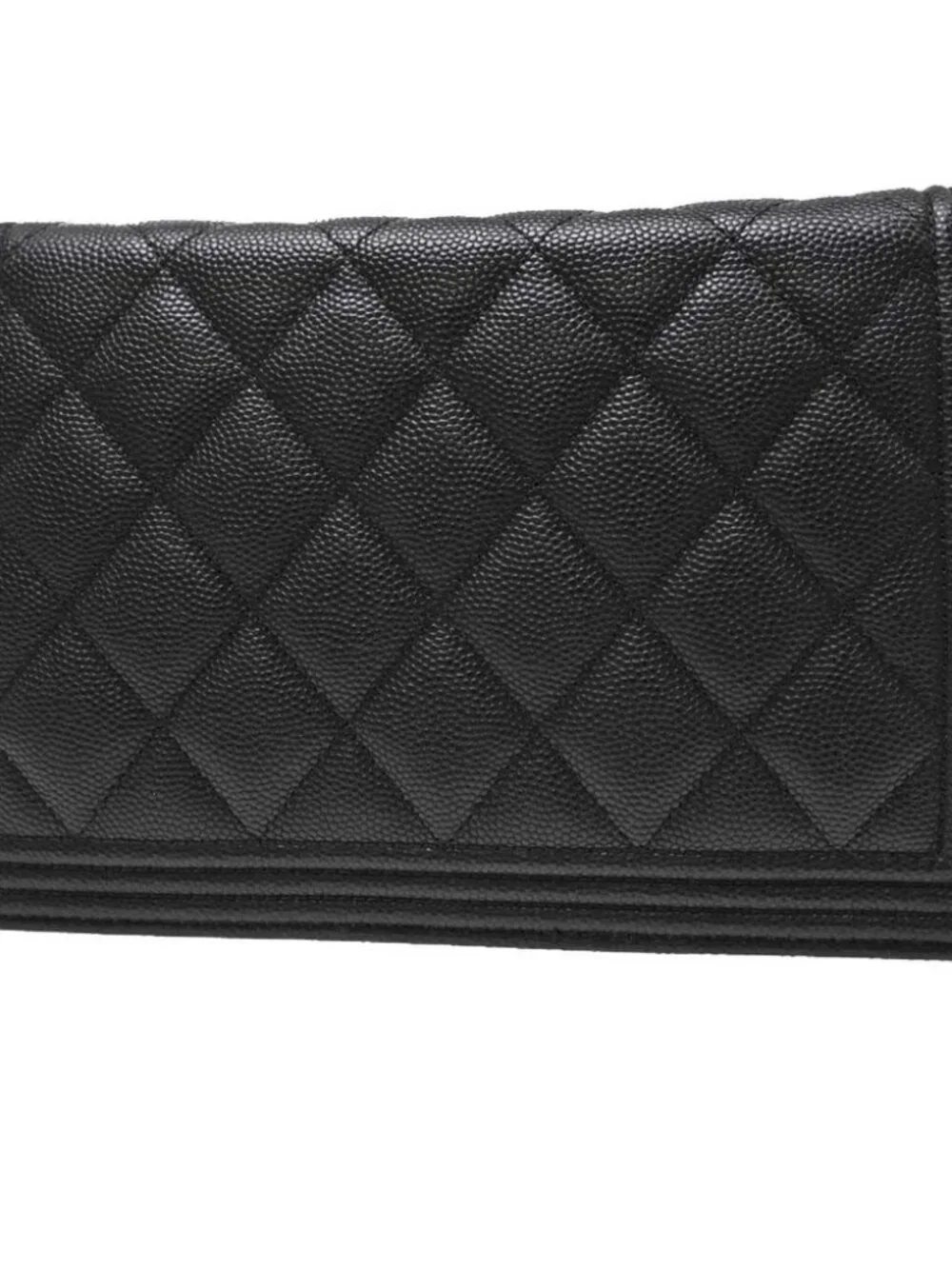 Chanel Black Calfskin Chain WOC Shoulder Bag